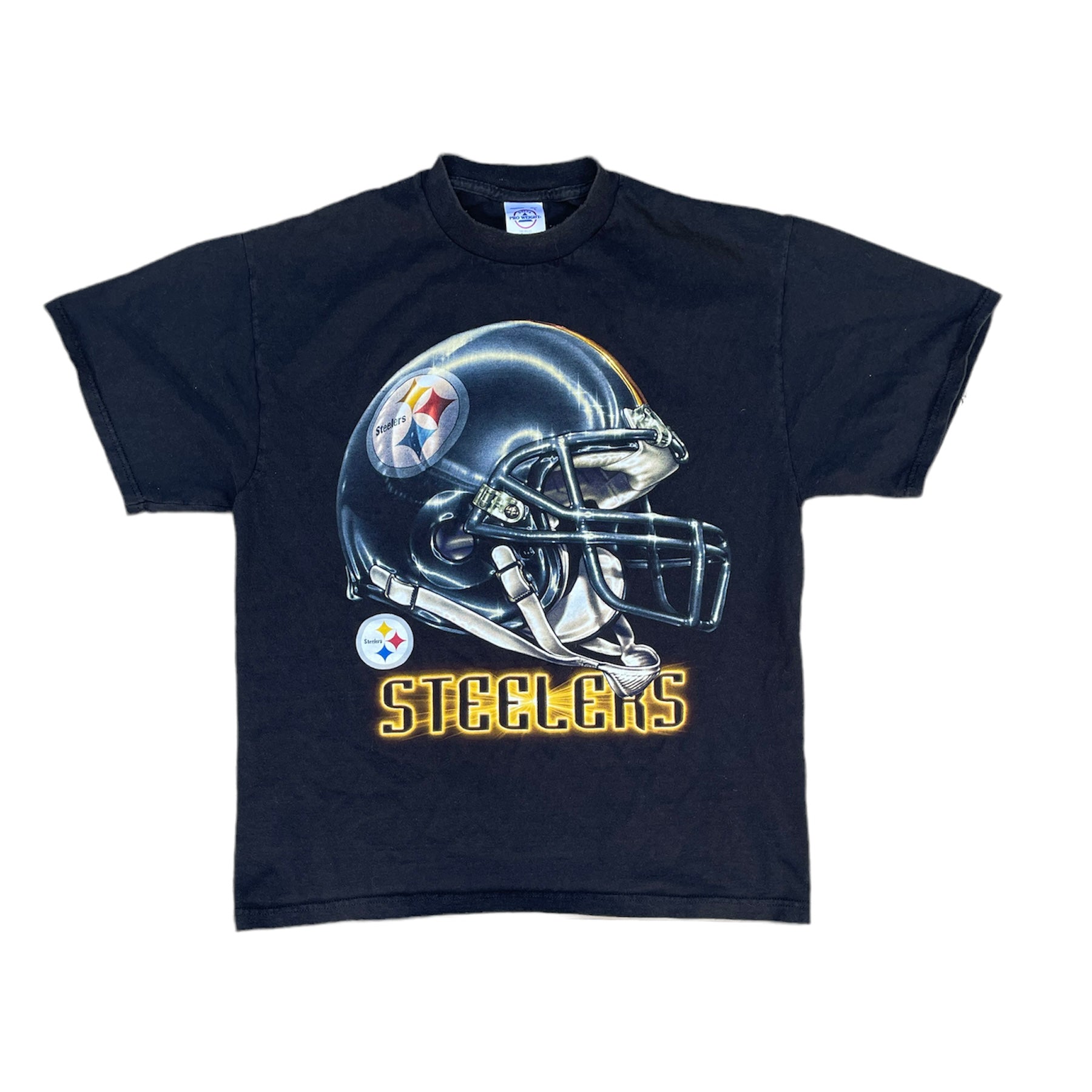 New Era Women's Pittsburgh Steelers Color Block Grey T-Shirt