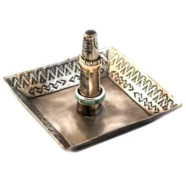 Ring Holder, stamped silver