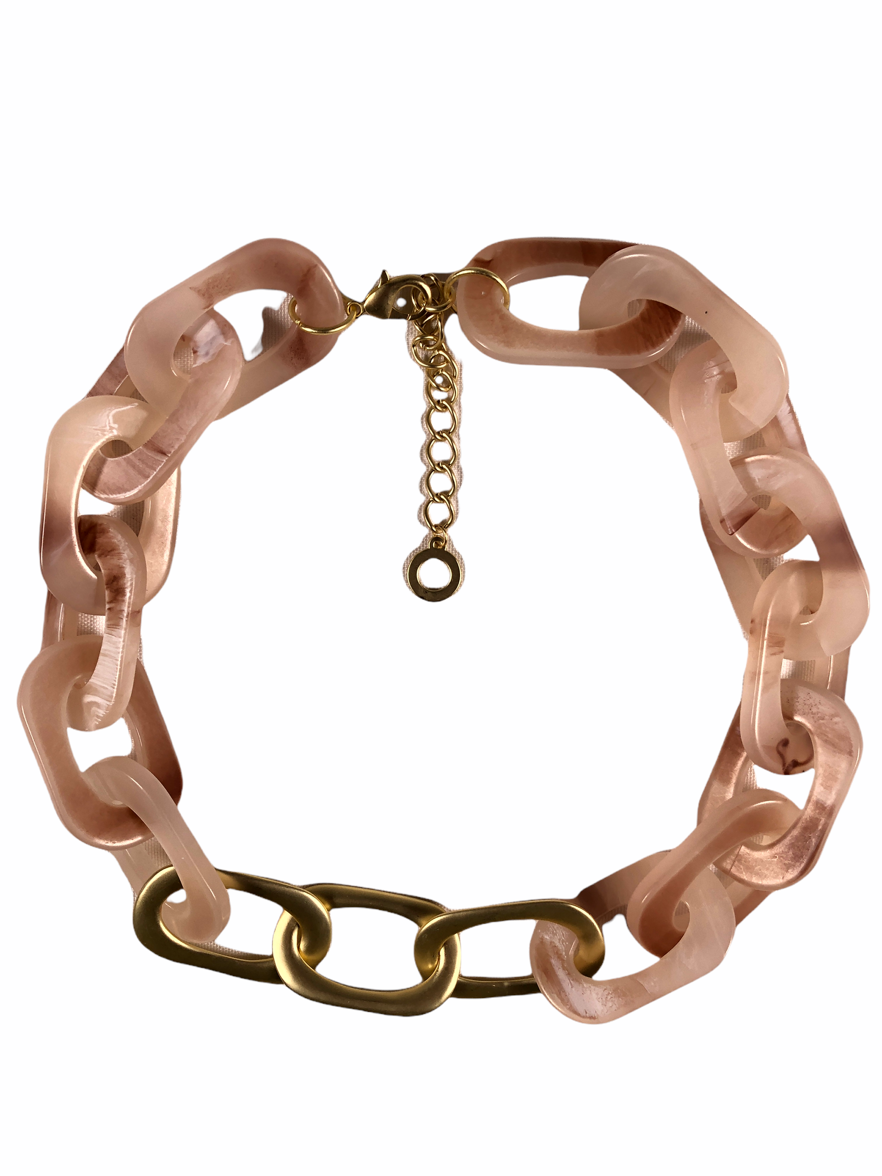 RUSH BY DENIS & CHARLES LINK NECKLACE - PINK/GOLD – Button Down SF