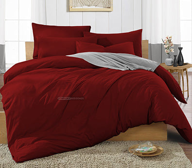 burgundy duvet cover