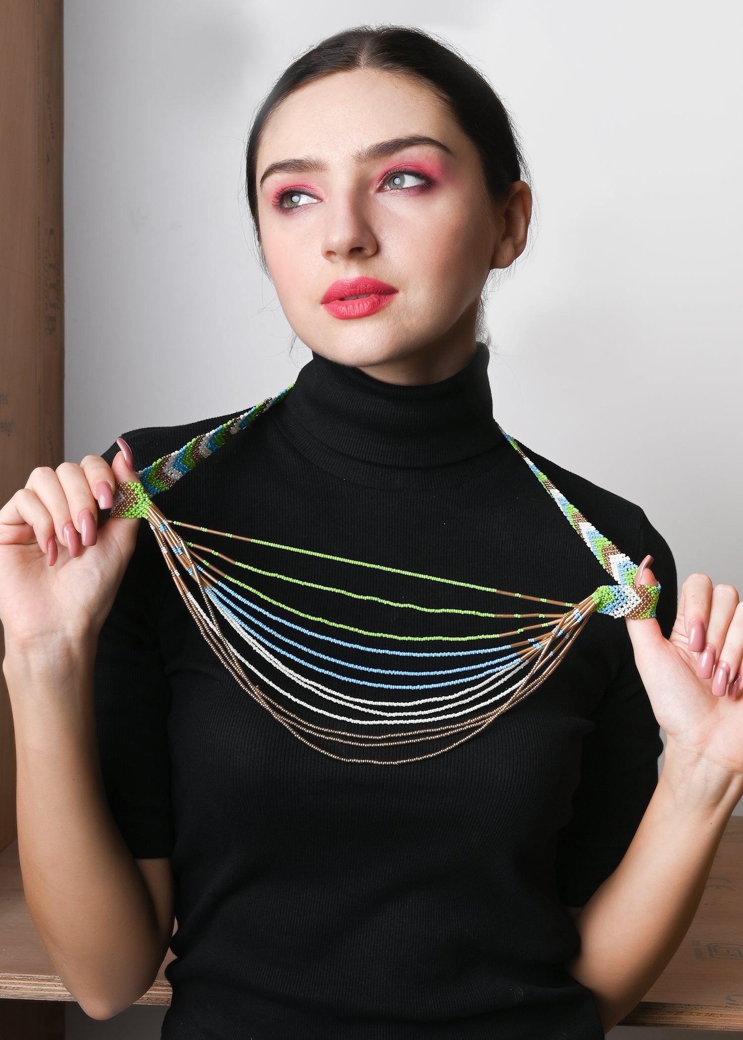 

Multicolor Tribal Necklace