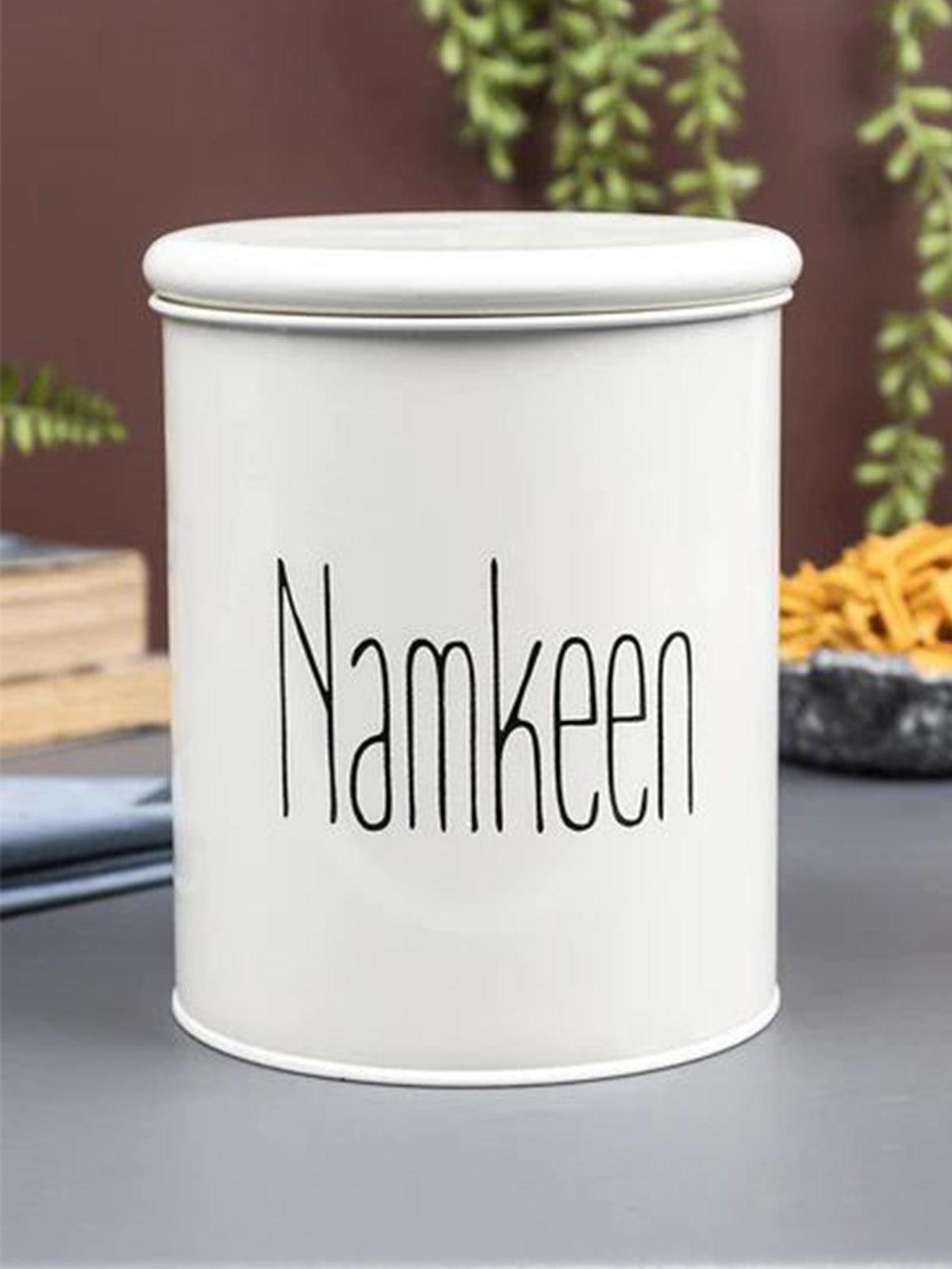 

STYLISH OFF WHITE AIR-TIGHT NAMKEEN- JAR