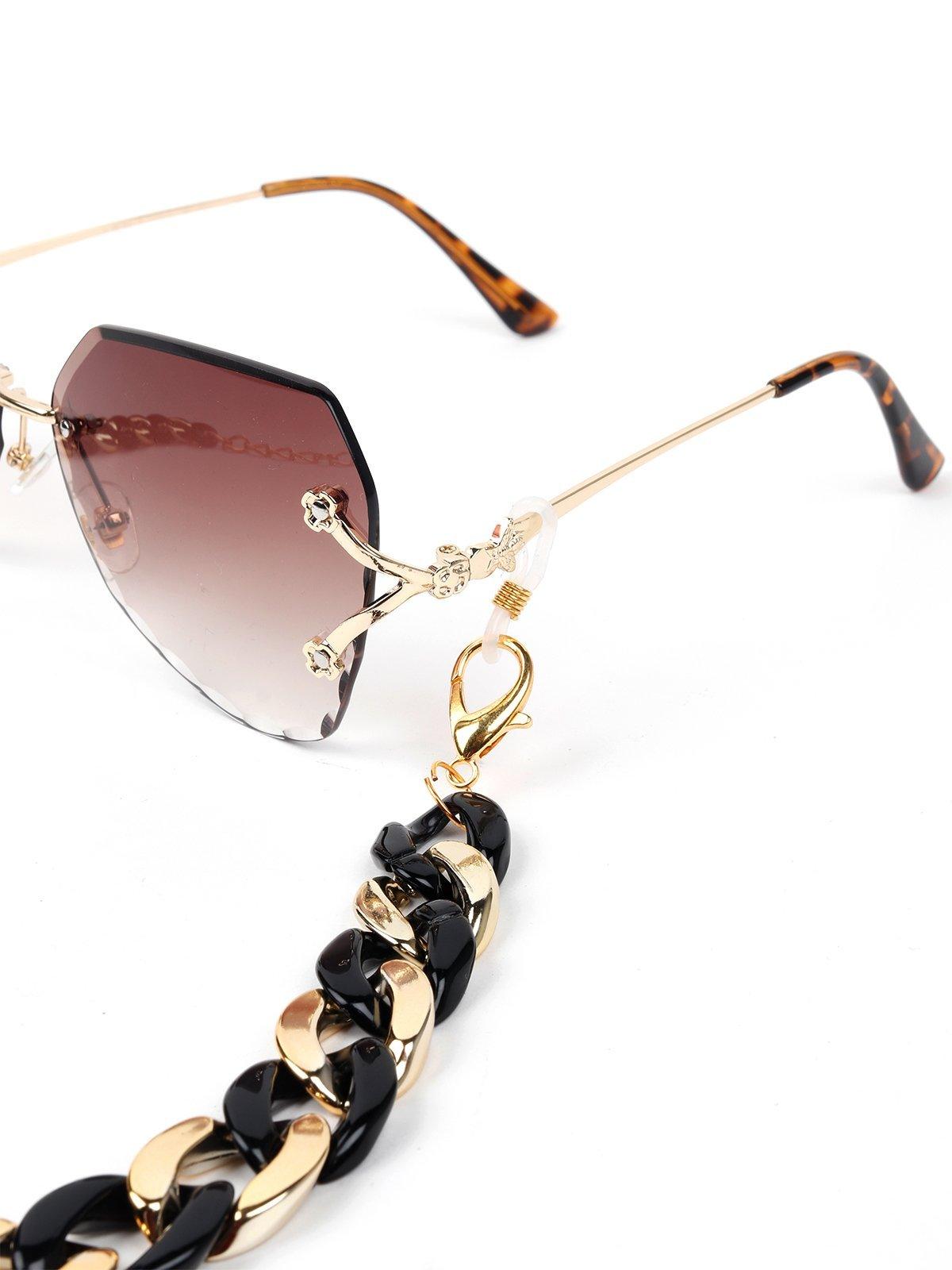 

Trendy Black And Gold Sunglass Chain