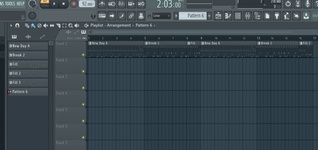 FL Studio arrangement window