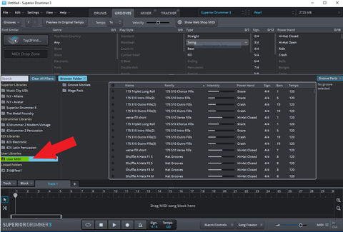 User MIDI folder in Superior 3