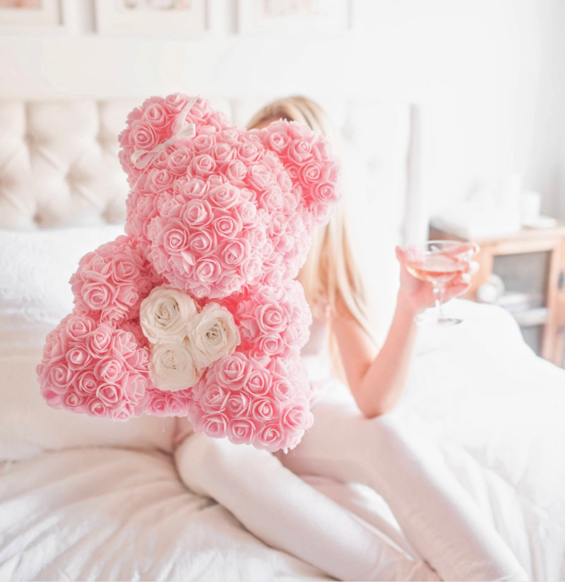 flower bear pink