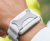 Close-up image of Snow Apollo on a man's wrist