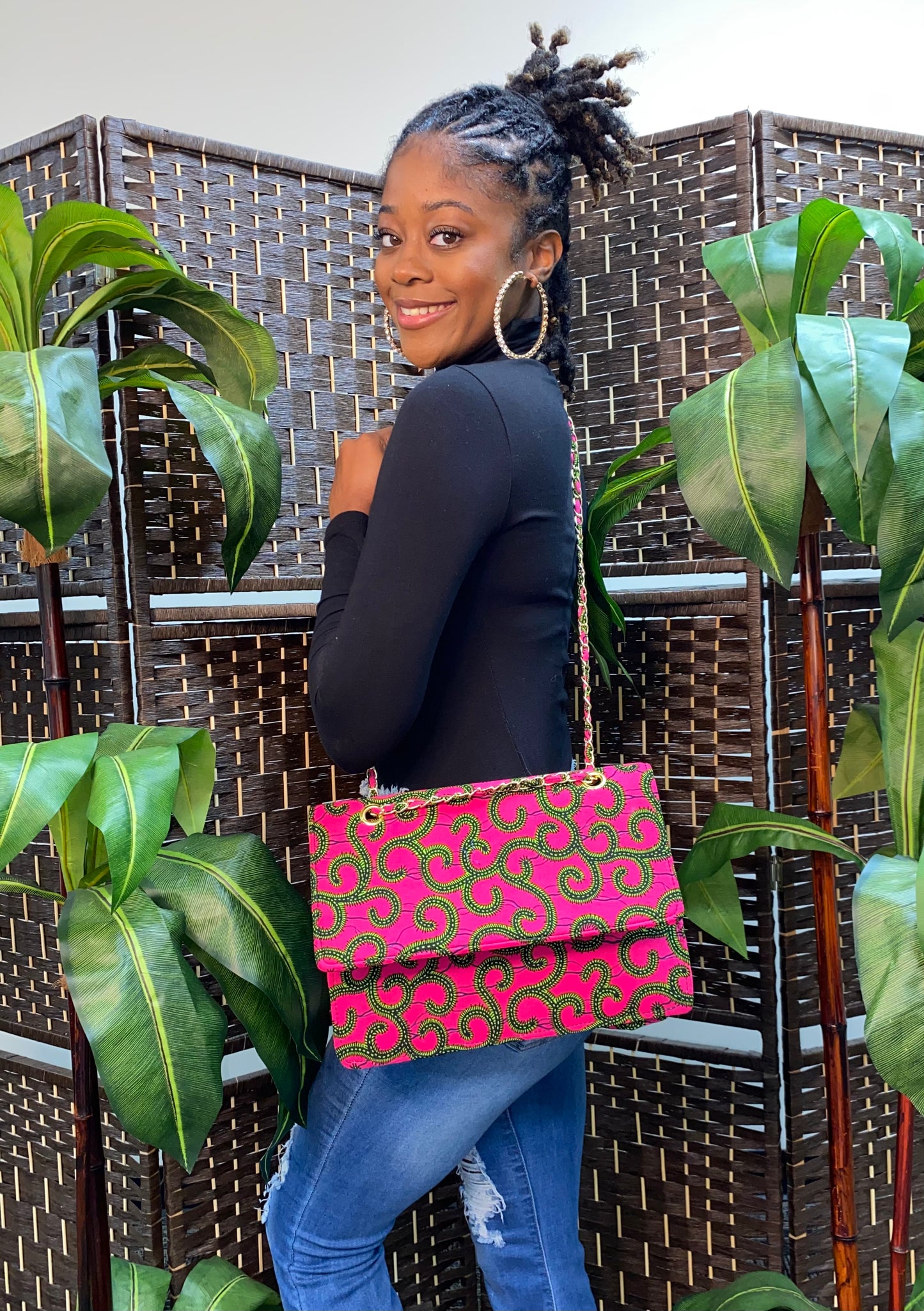 Ankara Gold Accent tote
