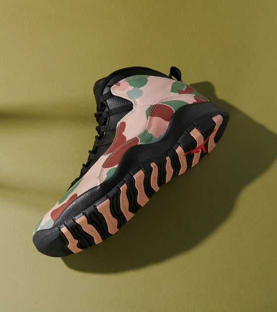 jordan 10 retro desert camo men's shoe