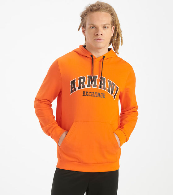 armani exchange orange hoodie