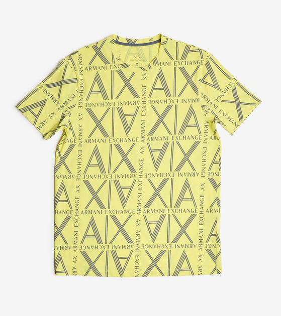 armani exchange yellow t shirt