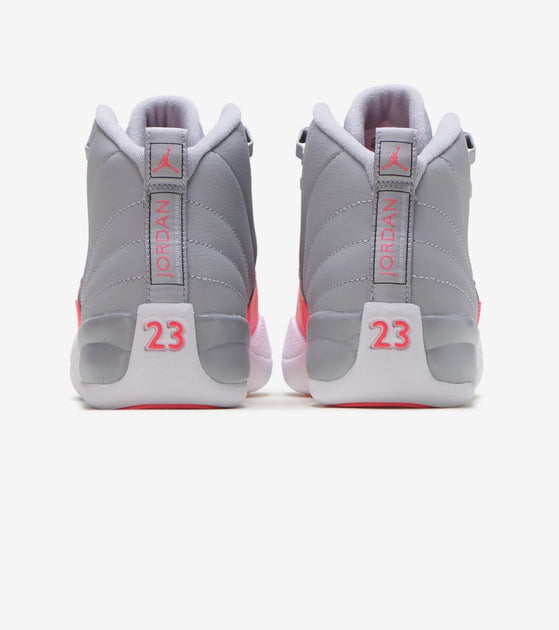 jordan 12 wolf grey racer pink