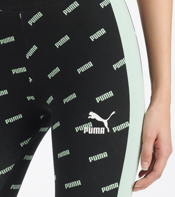 puma leggings in all over eco print
