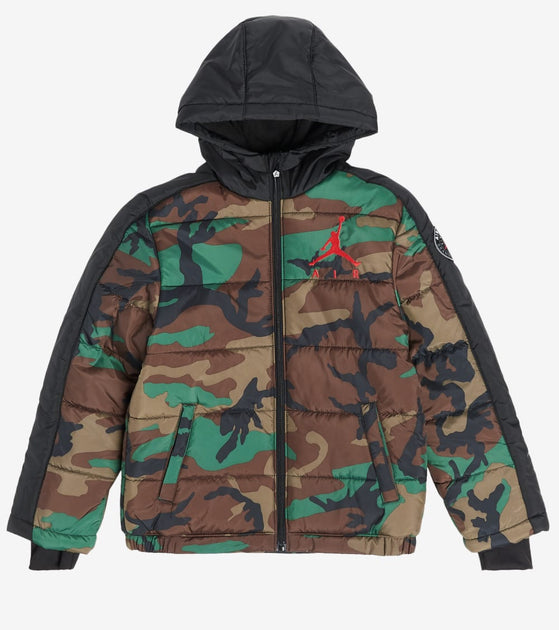 jordan color block puffer jacket