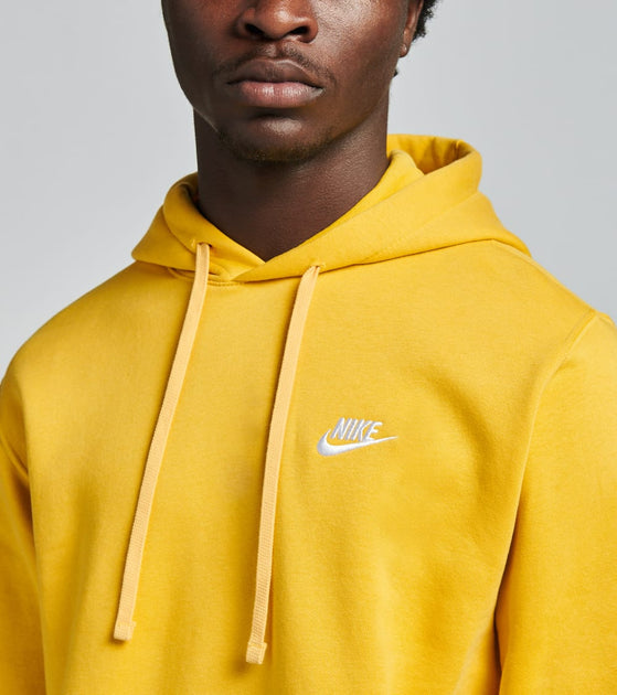 nike sportswear club fleece hoodie yellow