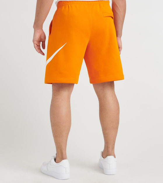 orange nike fleece shorts