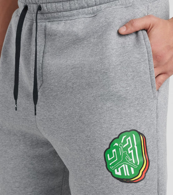 jordan sticker fleece shorts