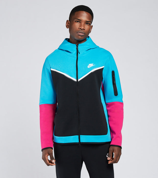 pink blue and black nike jacket