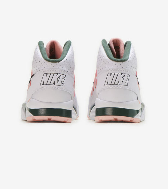 the nike air trainer sc high pairs up pink quartz with olive