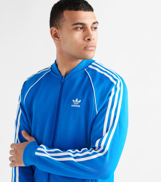 Adidas Side Stripe Track Jacket (Blue 