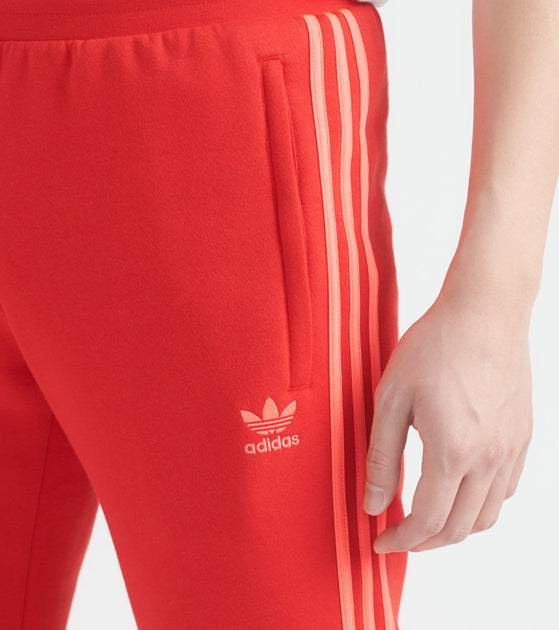 adidas 3 stripes pants red