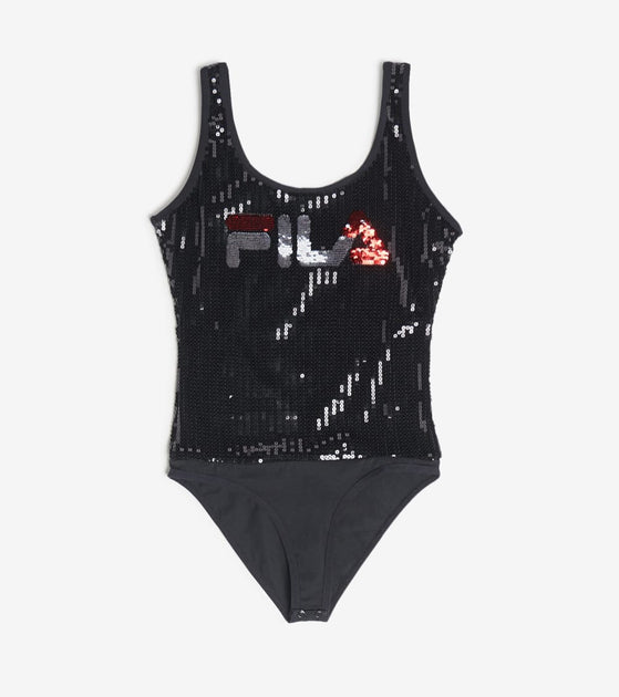 Fila Priti Sequin Bodysuit (Black 