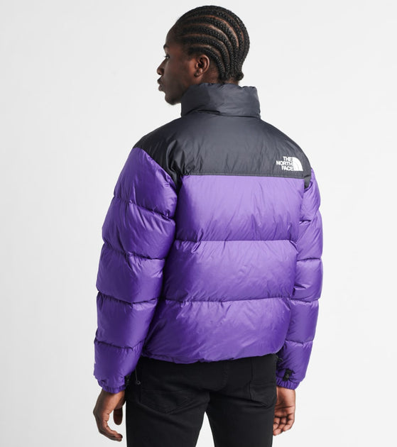 purple nuptse north face jacket