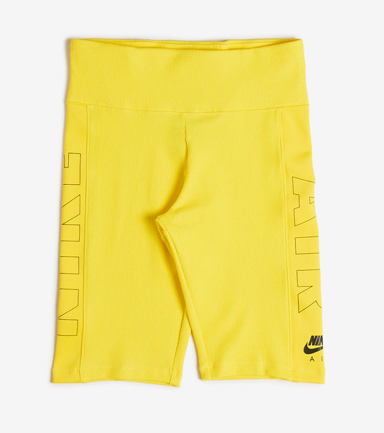 nike yellow biker shorts