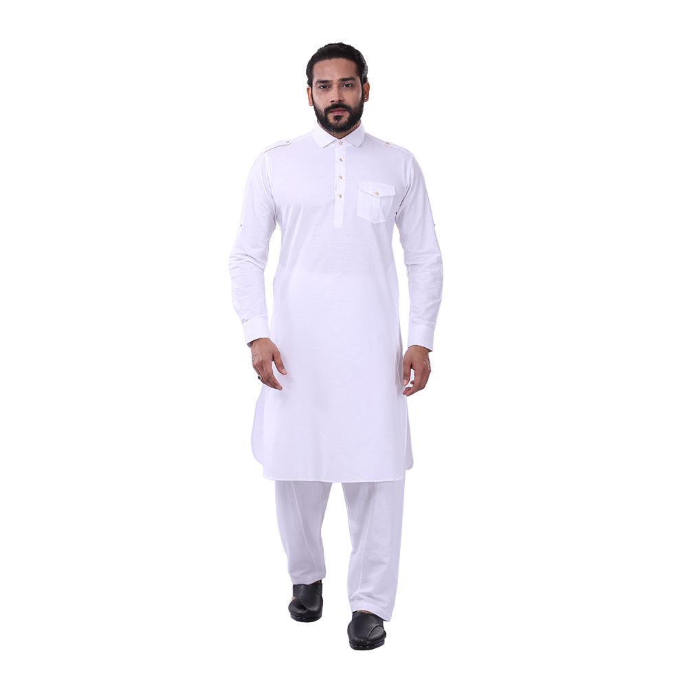 Ajay Arvindbhai Khatri Men's Pure Cotton Regular Pathani Suit Set ...