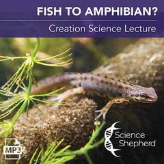 Science Shepherd Fish to Amphibian lecture cover of amphibian on log