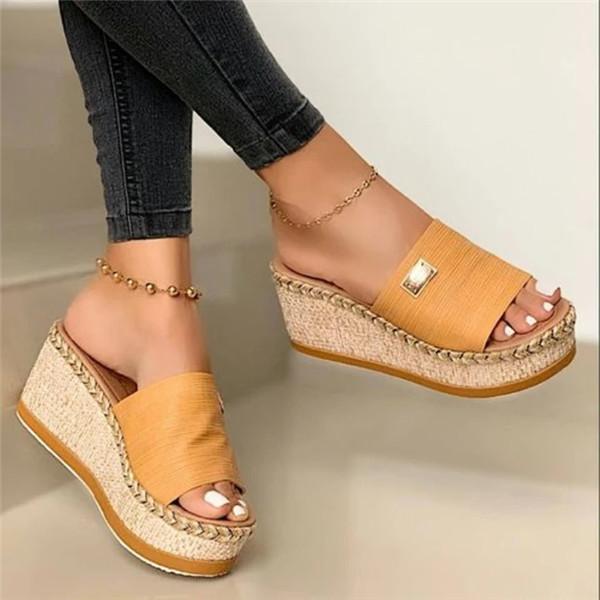 slip on wedge heel