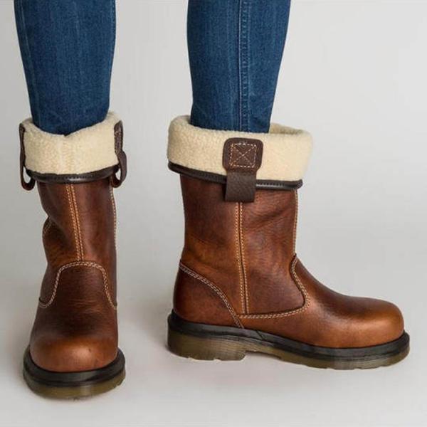 flat round toe boots