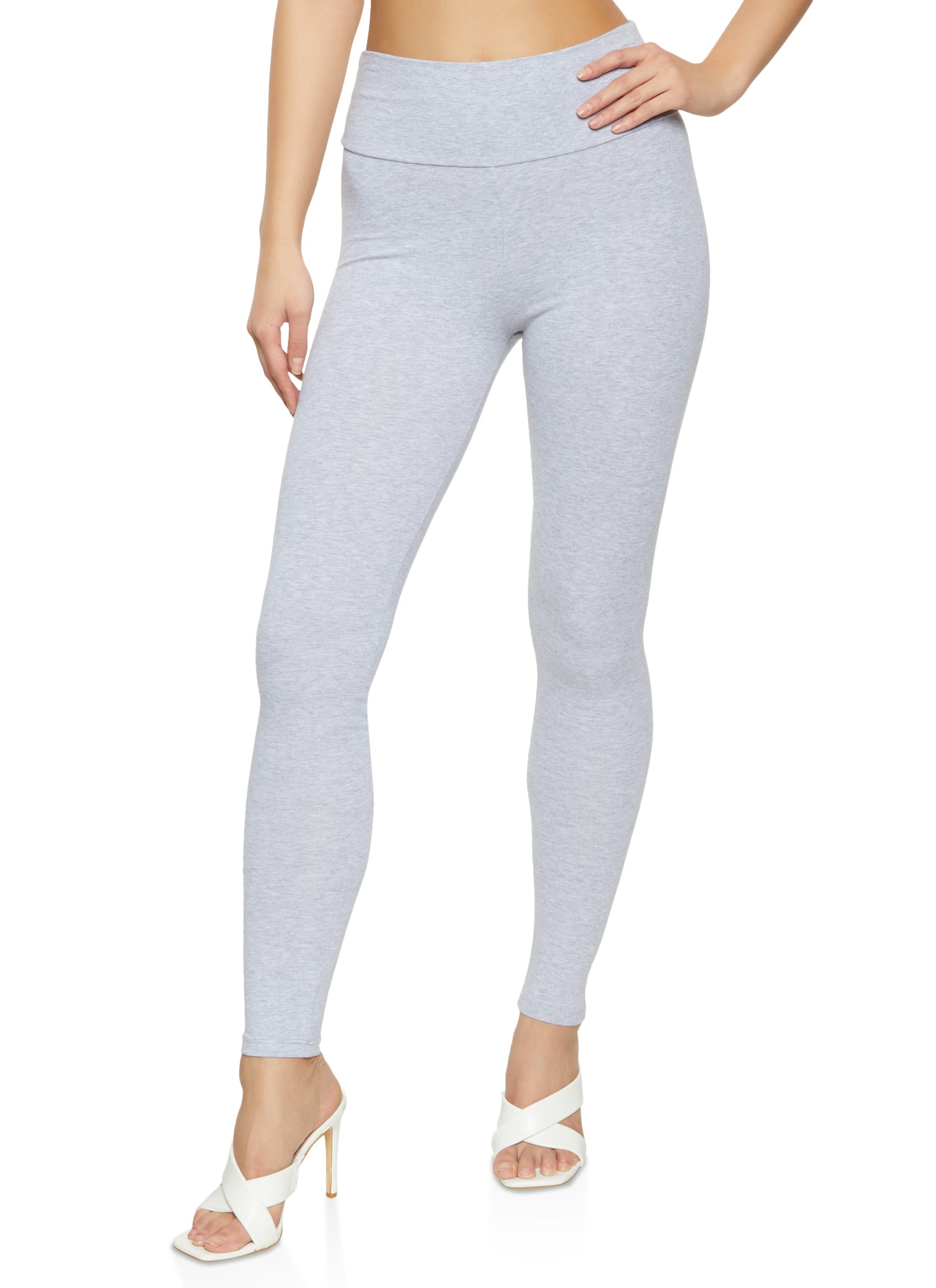 HUE Ultra Cotton Wide Waistband Crop Leggings