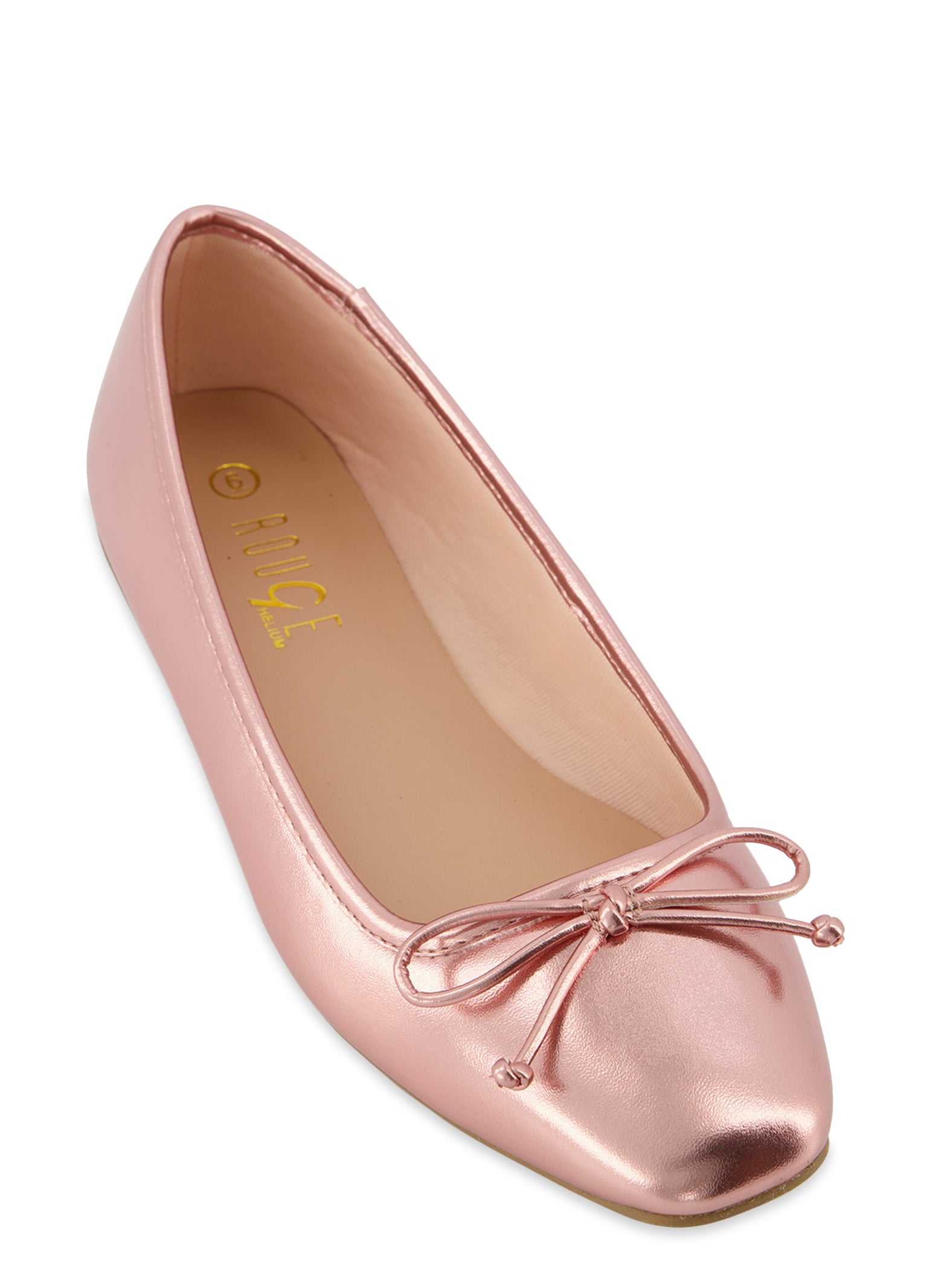 Square Toe Bow Tie Ballet - Pink