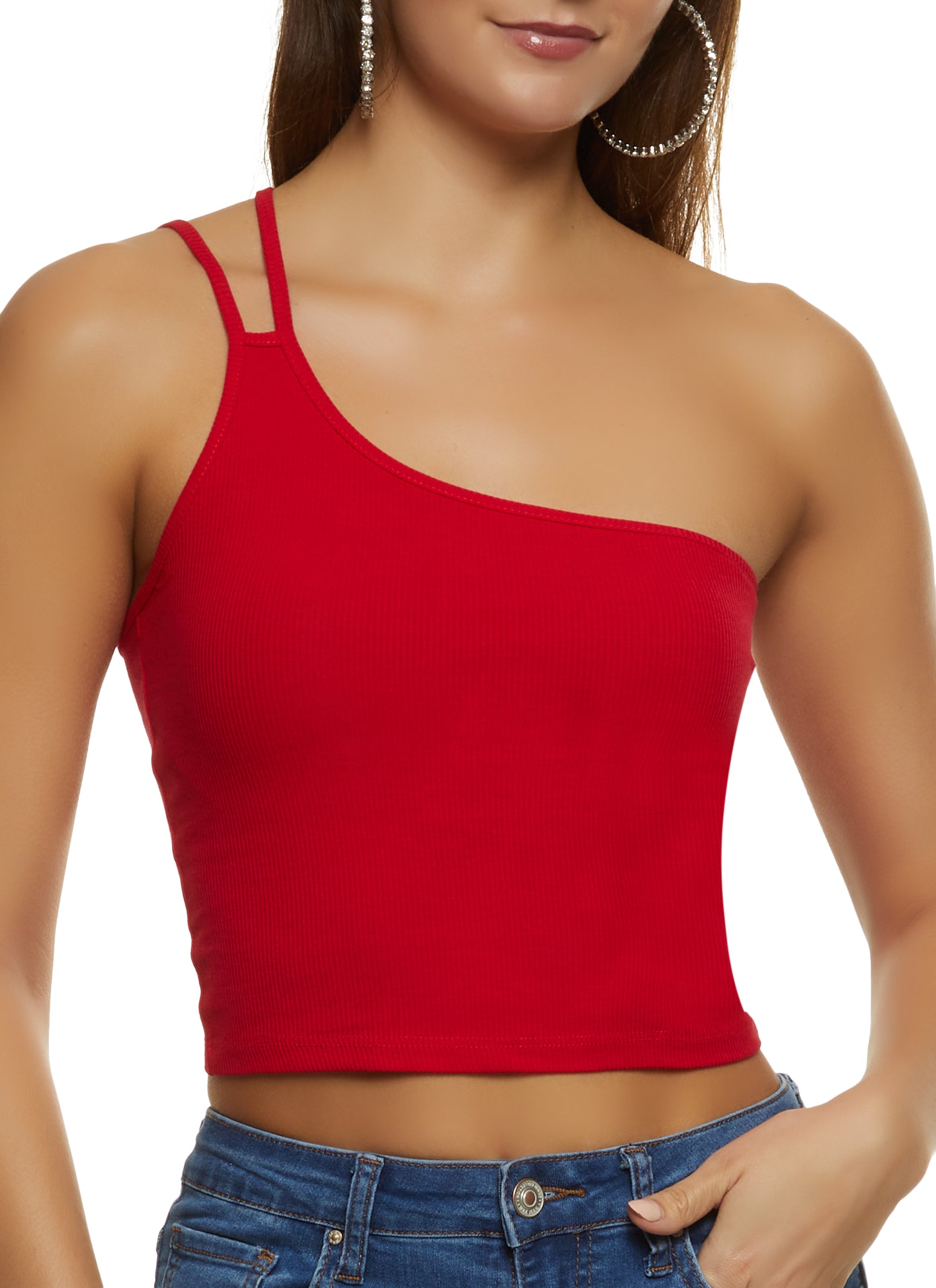 eaphi one shoulder rib knit(SS) | fpac.com.br