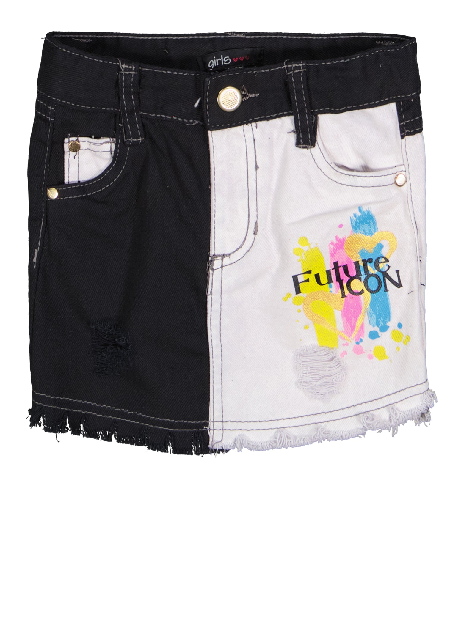 black jean skirt for toddler girl