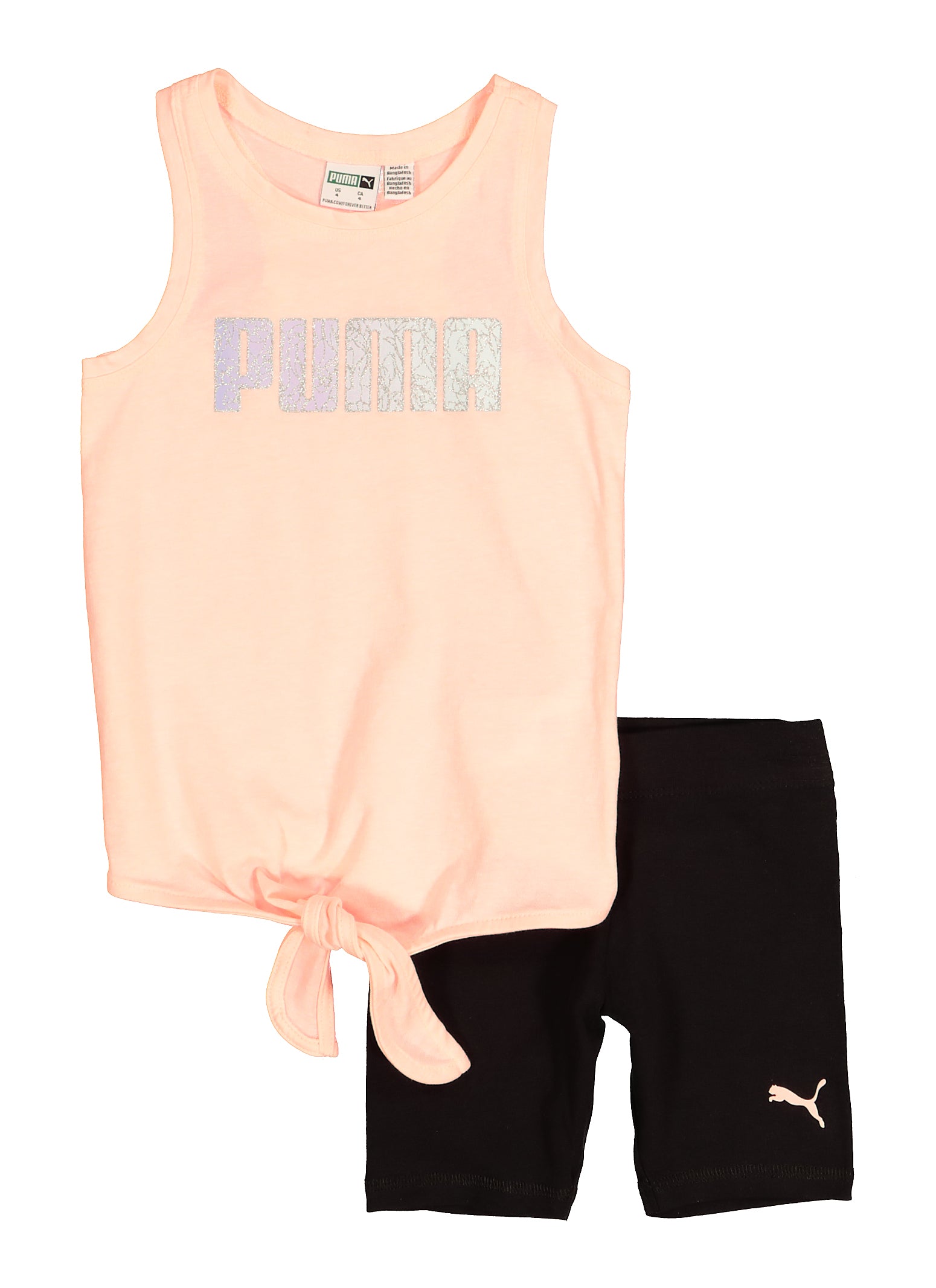 peach puma outfit