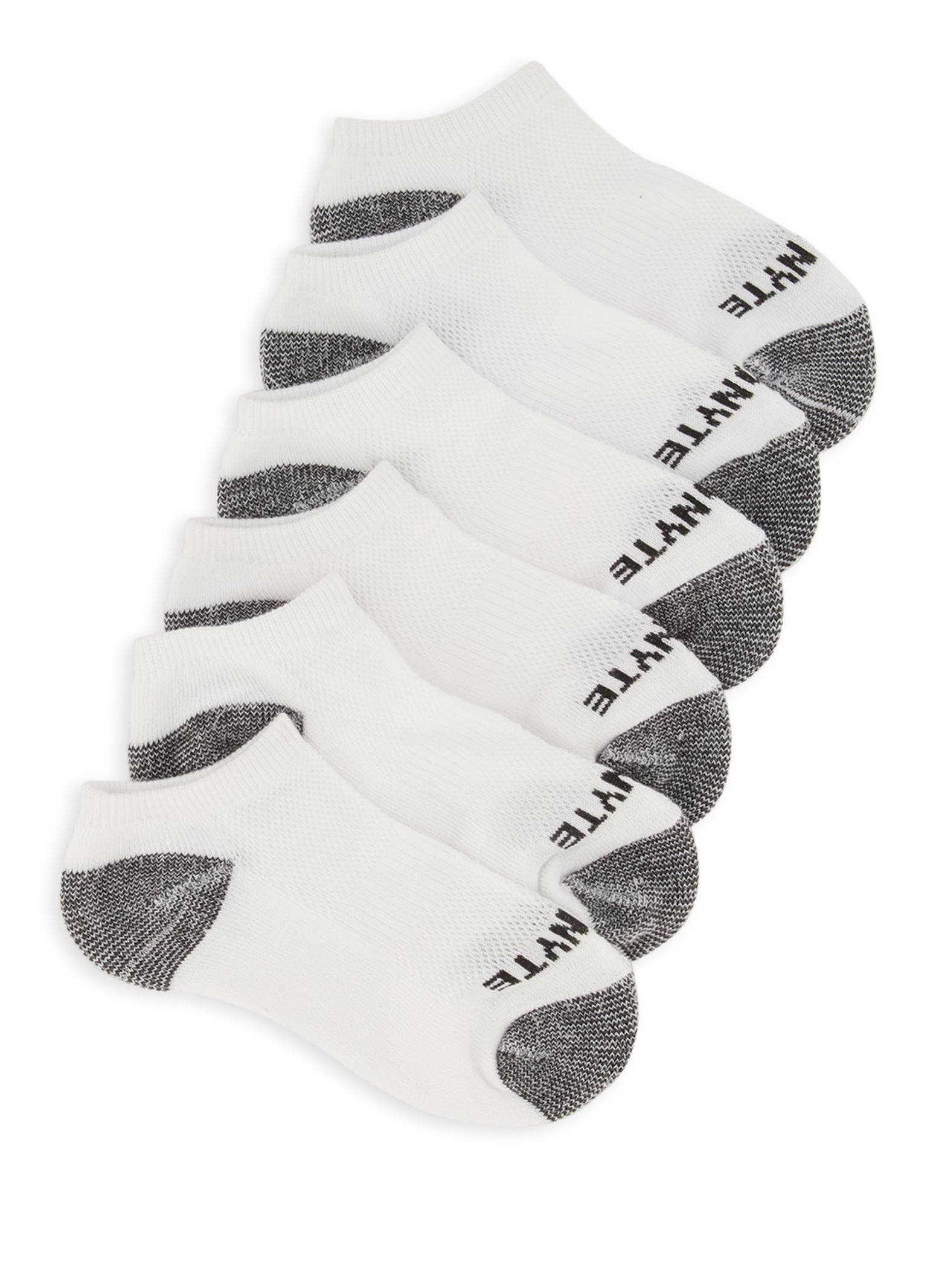 Boys 6 Pack Low Cut Socks - White