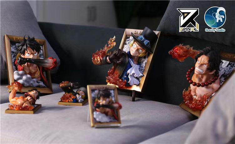 Ace Luffy And Sabo Frame Decoration One Piece Resin Statue Gravit Favorgk