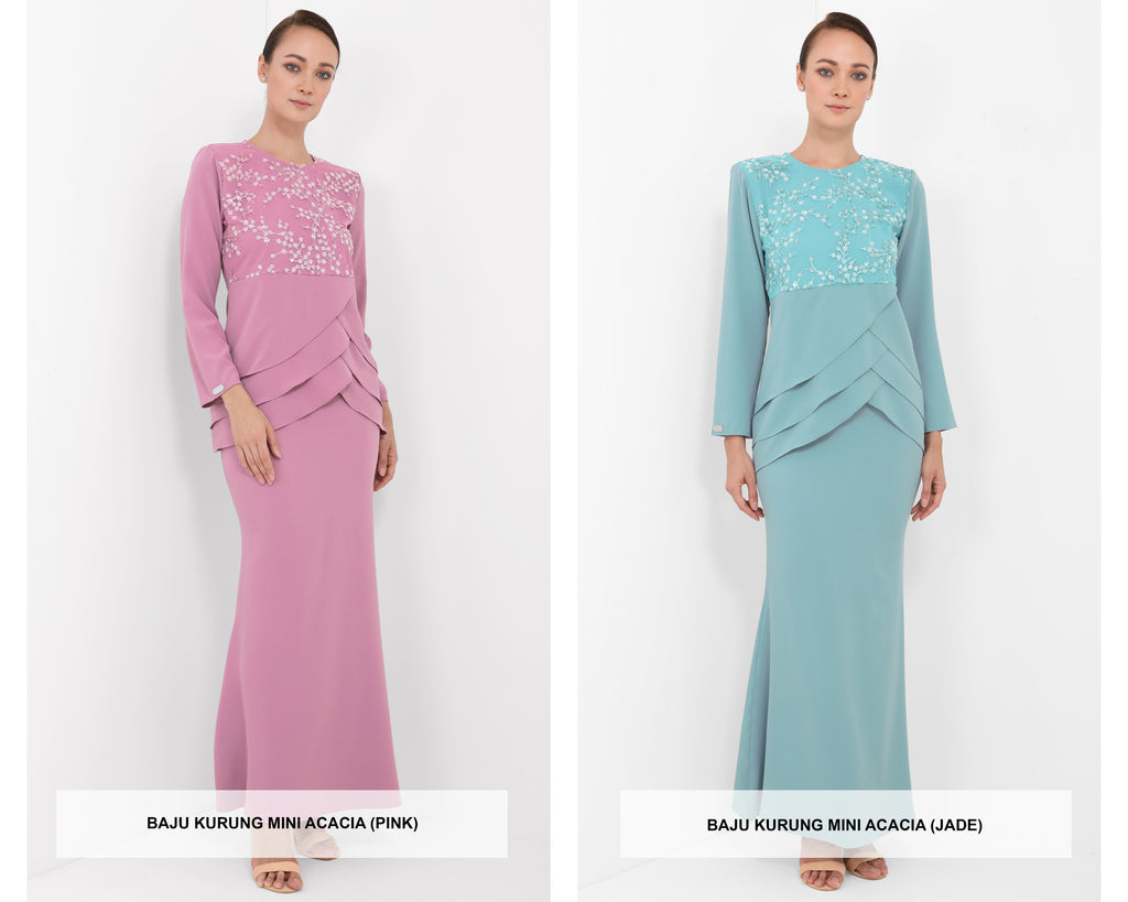 Baju Kurung Mini Acacia 2020 (Pink & Jade)