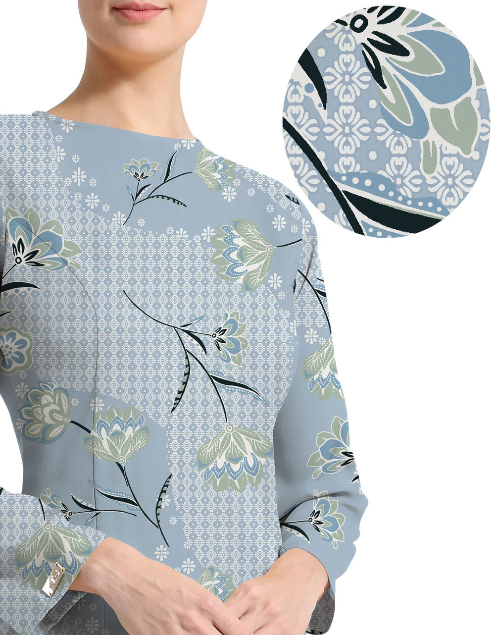 Palino Crepe Balkis (Daphne Blue) - 3.5 Meter