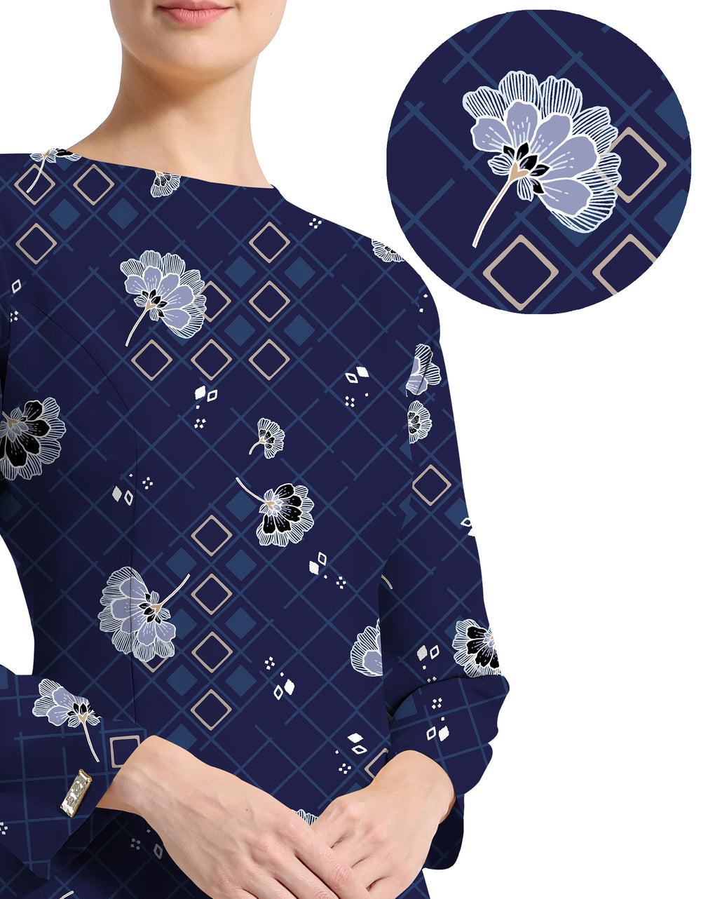 Perry Silky Crepe Alaina (Navy Blue)