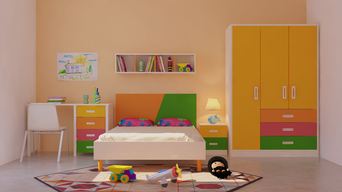 double bed kids room