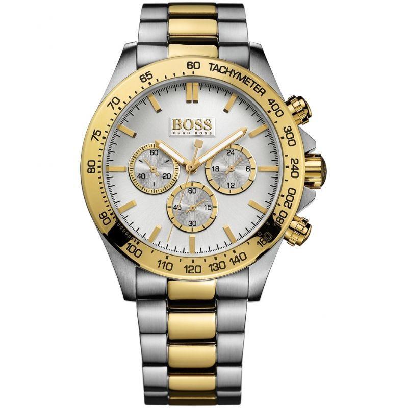 hugo boss mens gold chronograph watch