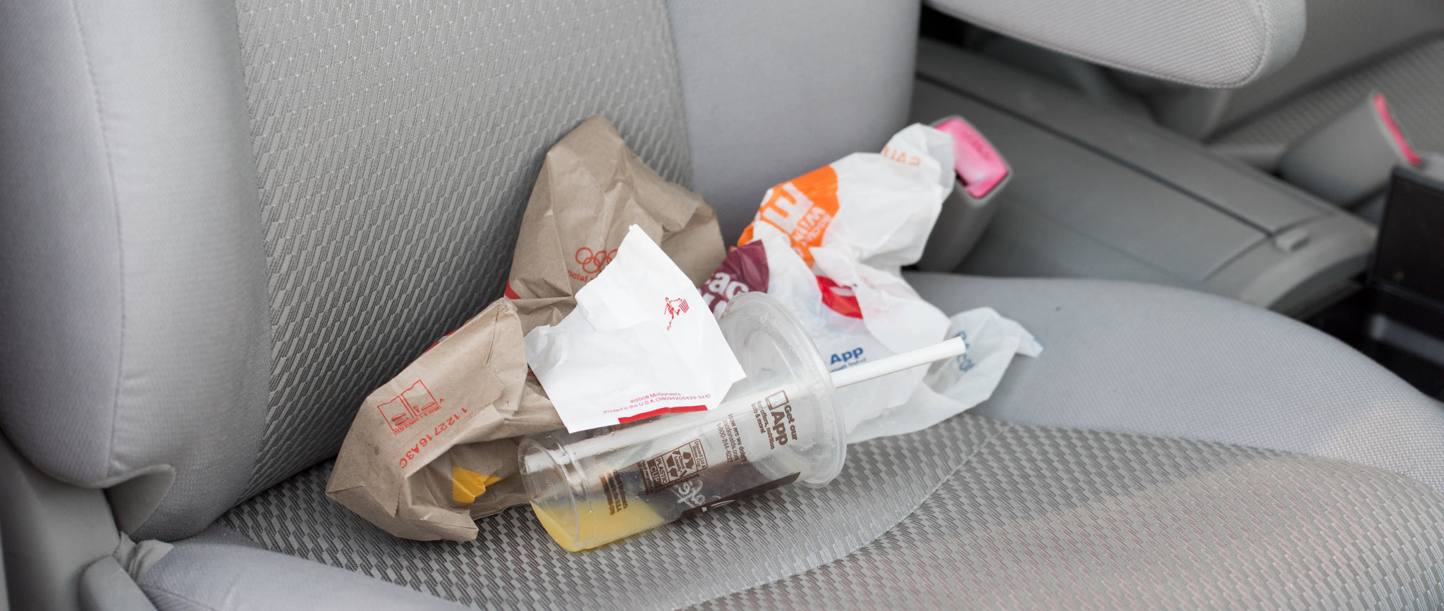garbage in the car