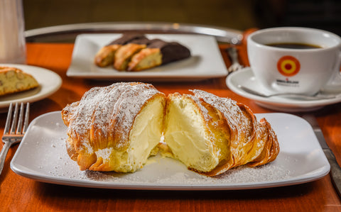 This enormous indulgence is a crunchy pastry horn piped full of Chantilly cream, a combination of whipped and yellow creams with a savory hint of ricotta.
