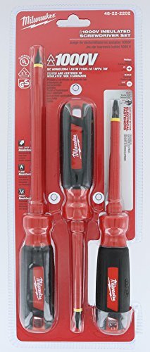 Milwaukee 48-22-2202 3 Piece Insulated Screwdriver Set for sale online