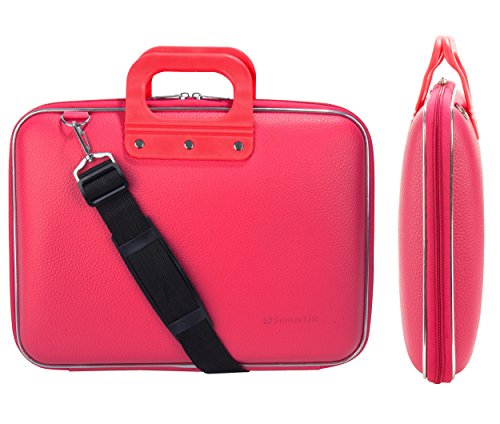 pink laptop messenger bag