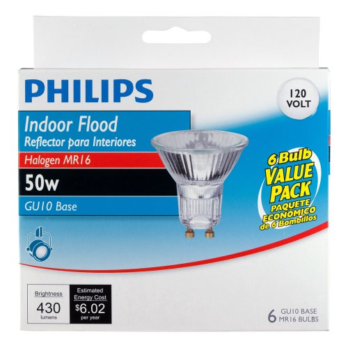 120-Volt Philips 415760 Indoor Flood 50-Watt Mr16 Gu10 Base Light Bulb