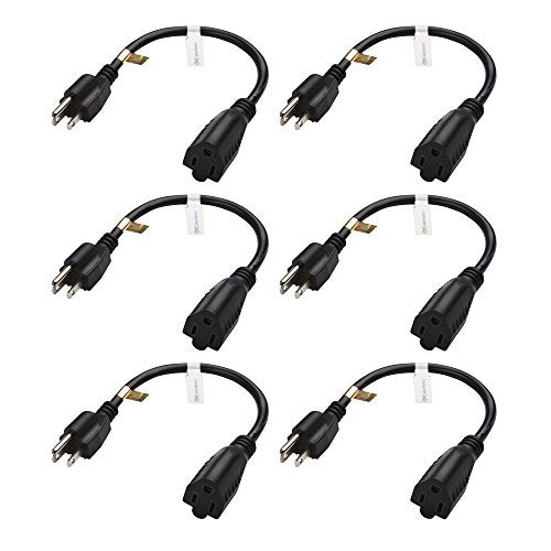 Cable Matters 6 Pack 16 Awg Heavy Duty 3 Prong Ac Power Extension Cord Directnine Europe